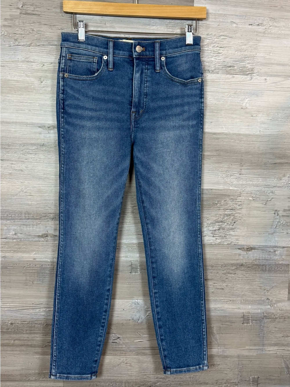 Madewell 10" High-Rise Skinny Crop Jeans Size 26P Medium Wash Stretch Denim